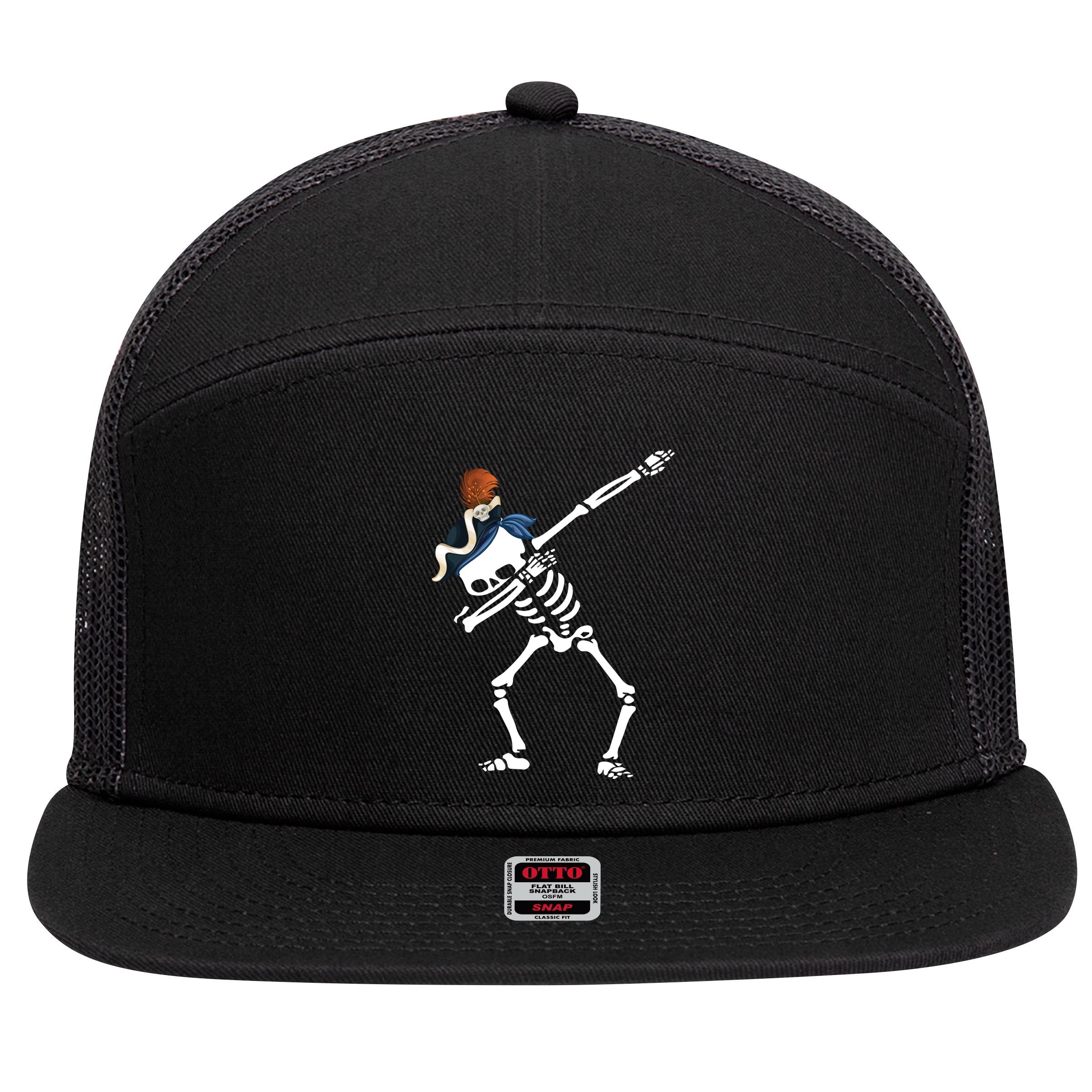 Dabbing Pirate Dab 7 Panel Mesh Trucker Snapback Hat