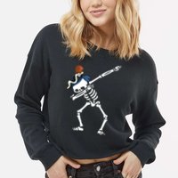 Dabbing Pirate Dab Cropped Pullover Crew