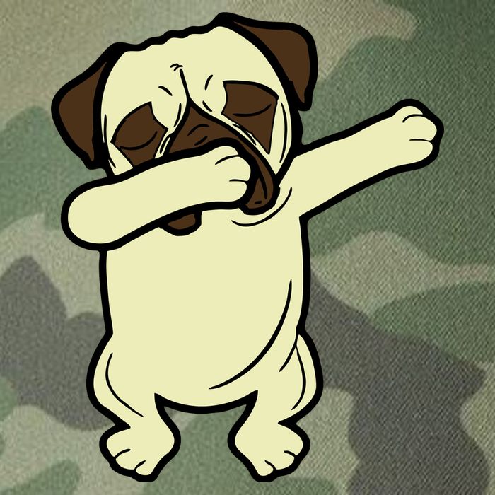 Dabbing Pug Doing the Dab Legacy Tie Dye Trucker Hat