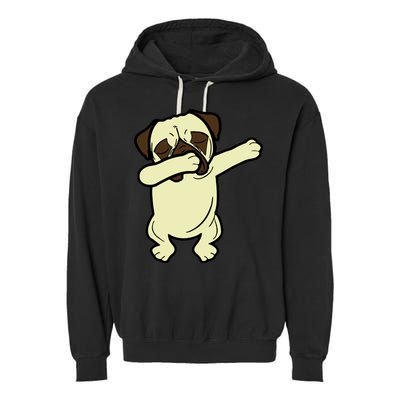 Dabbing Pug Doing the Dab Garment-Dyed Fleece Hoodie