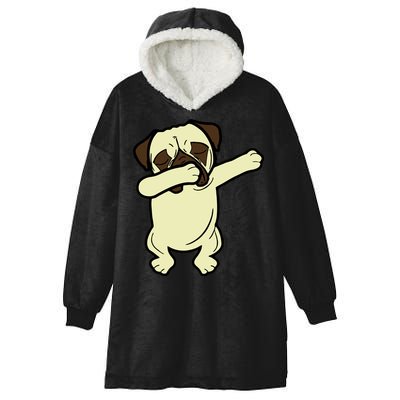Dabbing Pug Doing the Dab Hooded Wearable Blanket