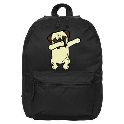 Dabbing Pug Doing the Dab 16 in Basic Backpack