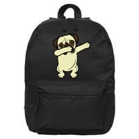 Dabbing Pug Doing the Dab 16 in Basic Backpack