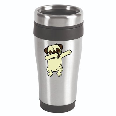 Dabbing Pug Doing the Dab 16oz Travel Tumbler