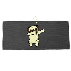 Dabbing Pug Doing the Dab Large Microfiber Waffle Golf Towel