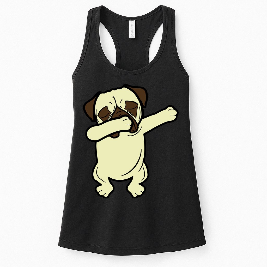 Dabbing Pug Doing the Dab Womens Tank Top