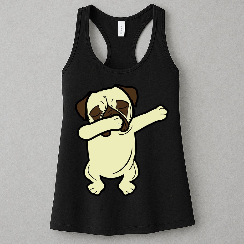 Dabbing Pug Doing the Dab Womens Tank Top