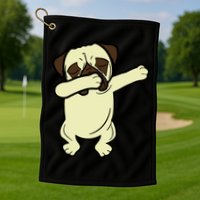 Dabbing Pug Doing the Dab Golf Towel