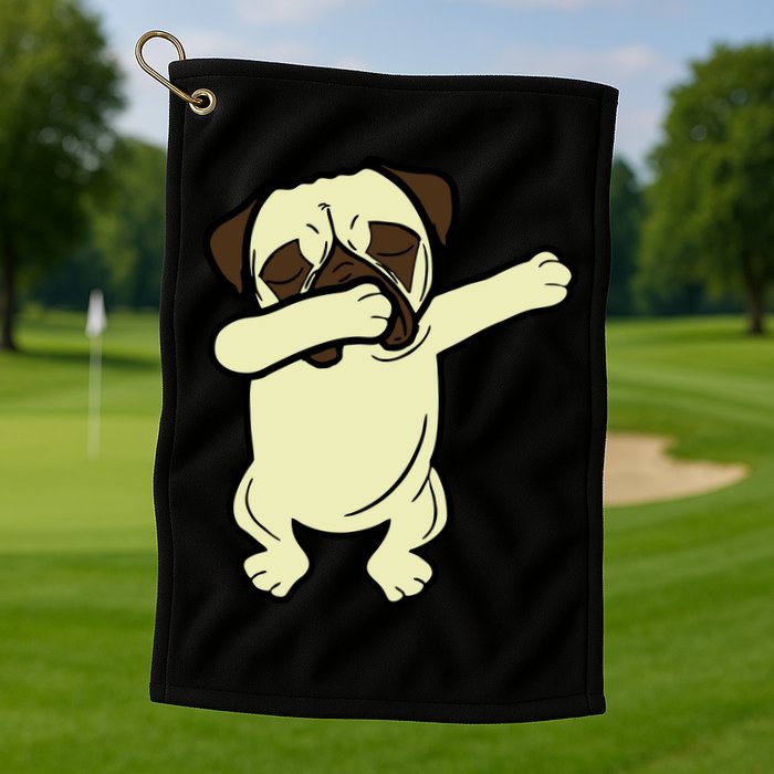 Dabbing Pug Doing the Dab Golf Towel