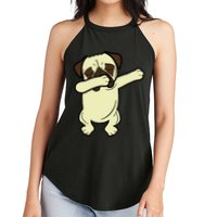 Dabbing Pug Doing the Dab Women's Perfect Tri Rocker Tank