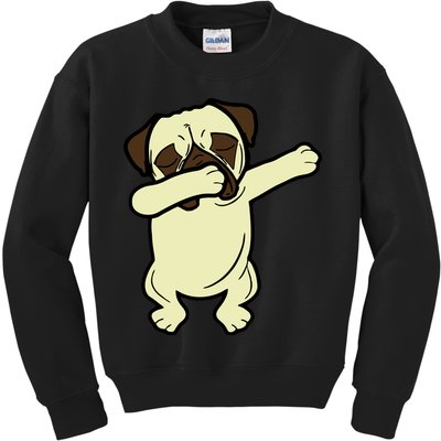 Dabbing Pug Doing the Dab Kids Sweatshirt