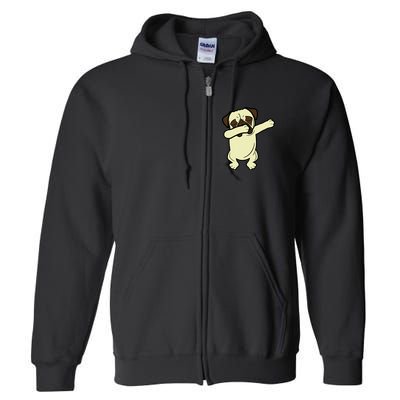 Dabbing Pug Doing the Dab Full Zip Hoodie