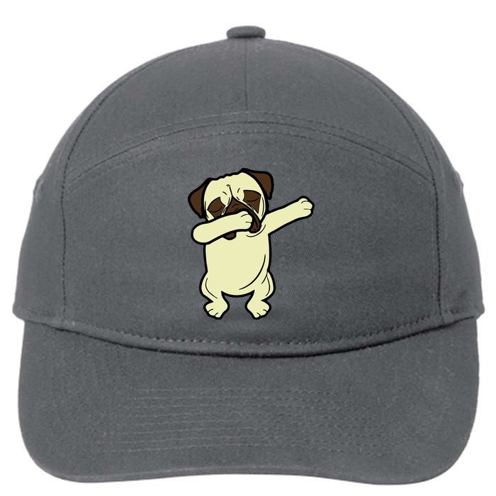 Dabbing Pug Doing the Dab 7-Panel Snapback Hat