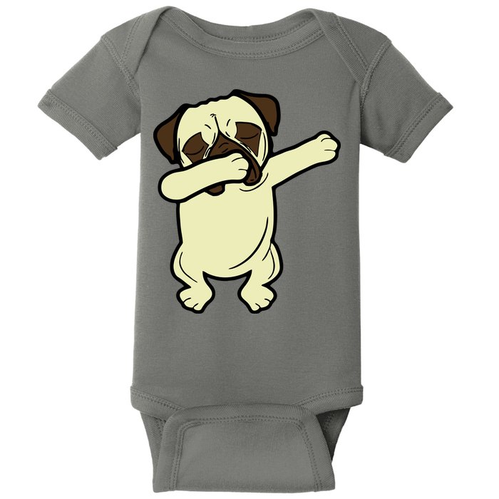 Dabbing Pug Doing the Dab Baby Bodysuit