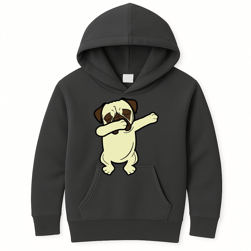 Dabbing Pug Doing the Dab Kids Hoodie