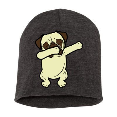 Dabbing Pug Doing the Dab Short Acrylic Beanie