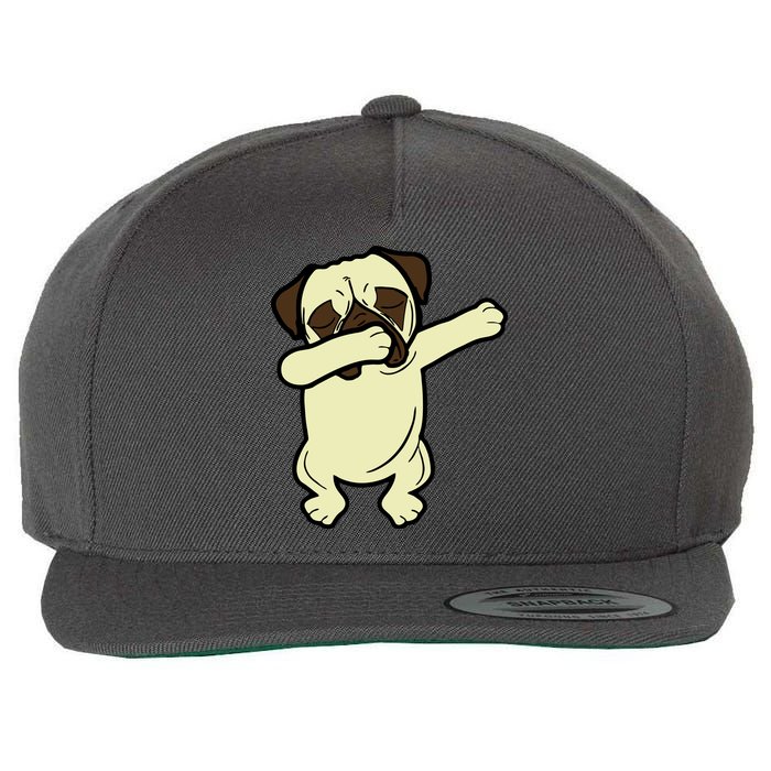 Dabbing Pug Doing the Dab Wool Snapback Cap