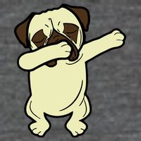 Dabbing Pug Doing the Dab Wool Snapback Cap