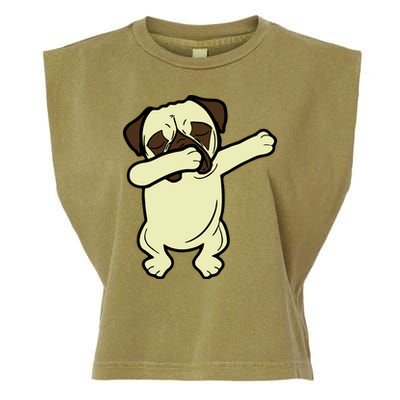 Dabbing Pug Doing the Dab Garment-Dyed Women's Muscle Tee