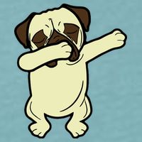 Dabbing Pug Doing the Dab Sueded Cloud Jersey T-Shirt