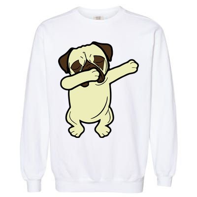 Dabbing Pug Doing the Dab Garment-Dyed Sweatshirt