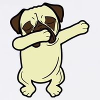Dabbing Pug Doing the Dab Garment-Dyed Sweatshirt