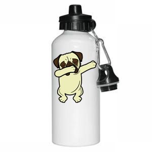 Dabbing Pug Doing the Dab Aluminum Water Bottle 