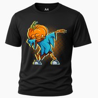 Dabbing Pumpkin Head Cool Funny Halloween Cooling Performance Crew T-Shirt