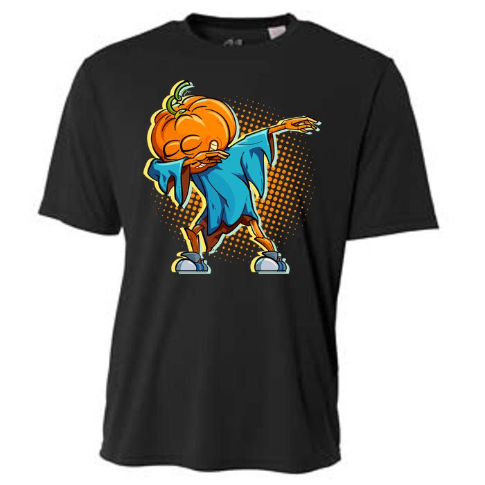 Dabbing Pumpkin Head Cool Funny Halloween Cooling Performance Crew T-Shirt