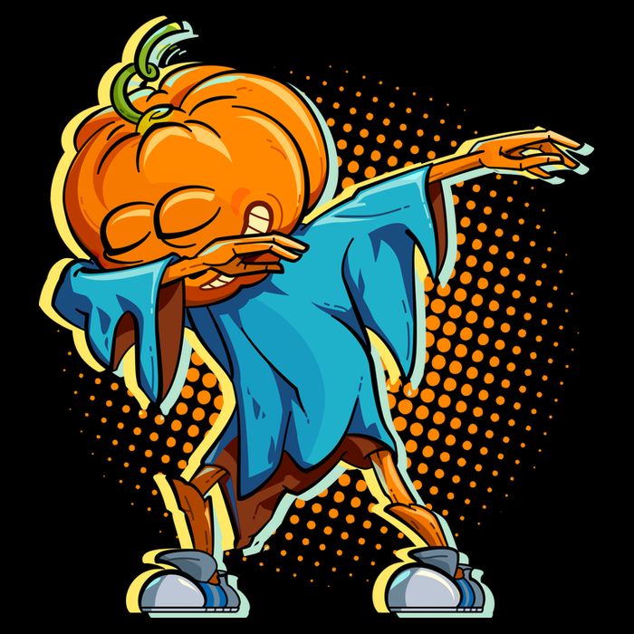 Dabbing Pumpkin Head Cool Funny Halloween Cooling Performance Crew T-Shirt