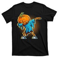 Dabbing Pumpkin Head Cool Funny Halloween T-Shirt