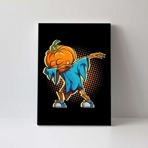 Dabbing Pumpkin Head Cool Funny Halloween Canvas