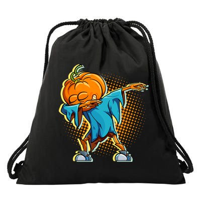 Dabbing Pumpkin Head Cool Funny Halloween Drawstring Bag