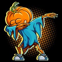 Dabbing Pumpkin Head Cool Funny Halloween 16 in Basic Backpack