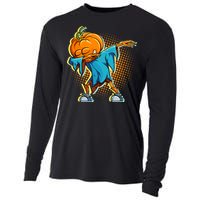 Dabbing Pumpkin Head Cool Funny Halloween Cooling Performance Long Sleeve Crew