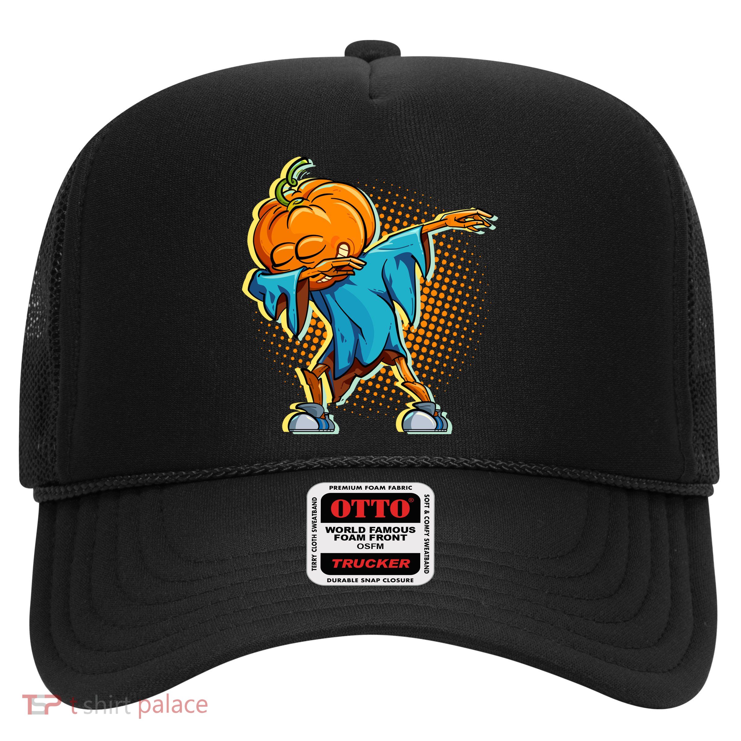 Dabbing Pumpkin Head Cool Funny Halloween Trucker Hat