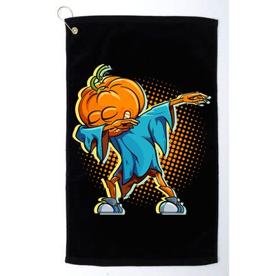 Dabbing Pumpkin Head Cool Funny Halloween Golf Towel