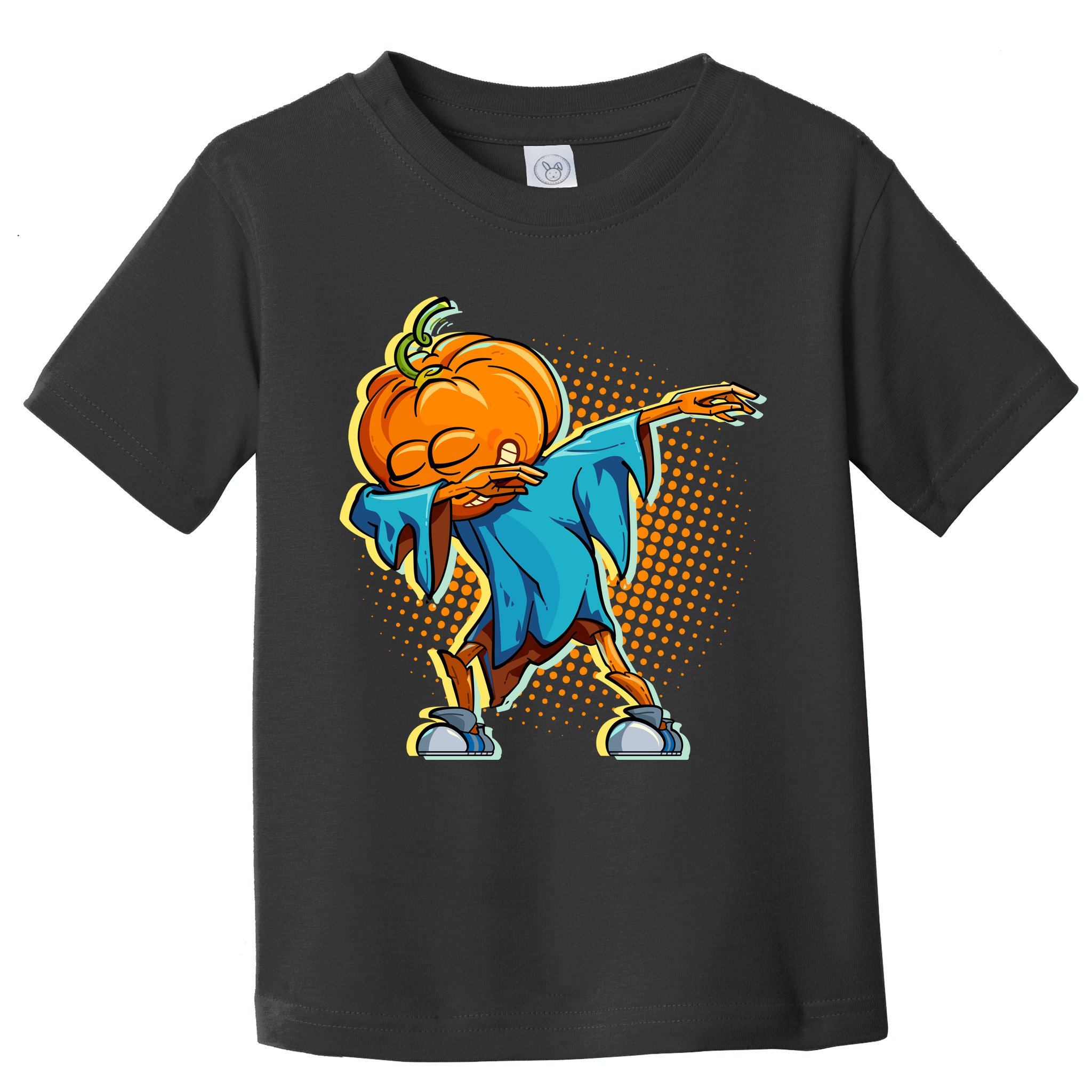 Dabbing Pumpkin Head Cool Funny Halloween Toddler T-Shirt
