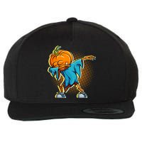 Dabbing Pumpkin Head Cool Funny Halloween Wool Snapback Cap