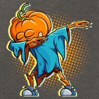 Dabbing Pumpkin Head Cool Funny Halloween Cotton Canvas Backpack