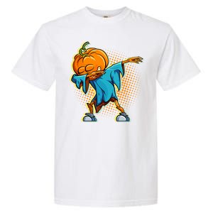 Dabbing Pumpkin Head Cool Funny Halloween Garment-Dyed Heavyweight T-Shirt