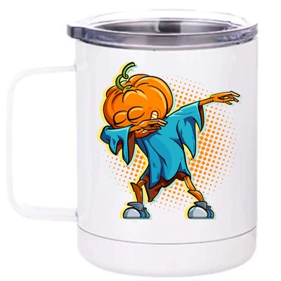 Dabbing Pumpkin Head Cool Funny Halloween 12 oz Stainless Steel Tumbler Cup