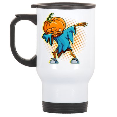 Dabbing Pumpkin Head Cool Funny Halloween Stainless Steel Travel Mug