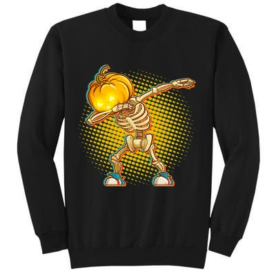 Dabbing Pumpkin Head Skeleton Sweatshirt