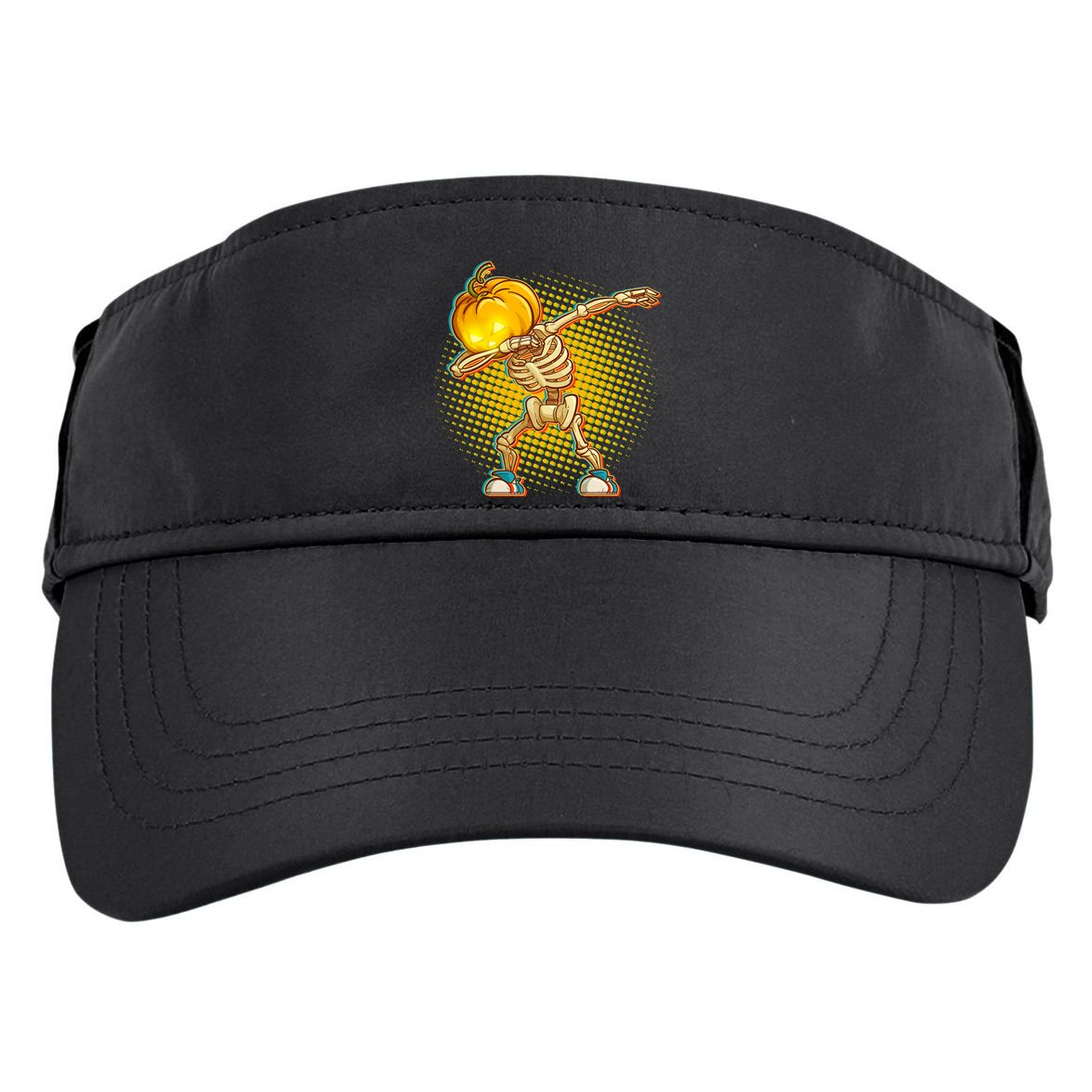 Dabbing Pumpkin Head Skeleton Adult Drive Performance Visor