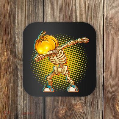Dabbing Pumpkin Head Skeleton Coaster