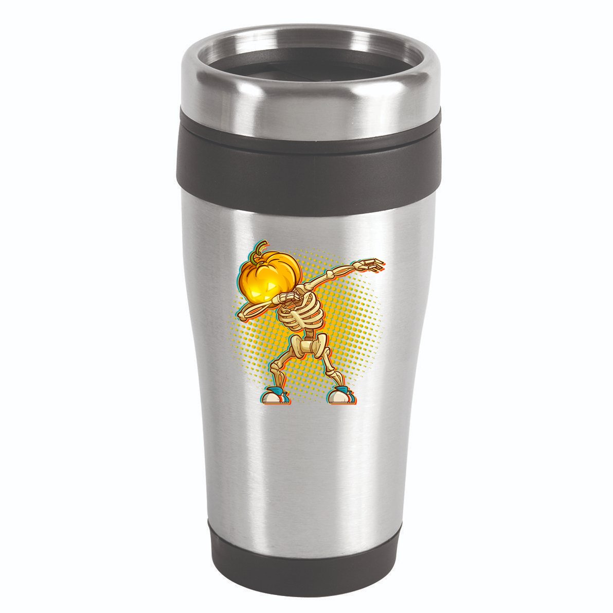 Dabbing Pumpkin Head Skeleton 16oz Travel Tumbler