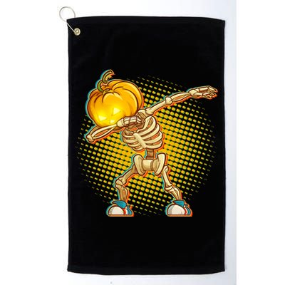 Dabbing Pumpkin Head Skeleton Platinum Collection Golf Towel