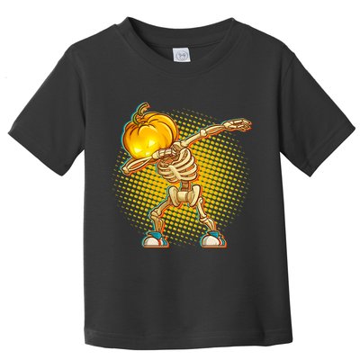 Dabbing Pumpkin Head Skeleton Toddler T-Shirt