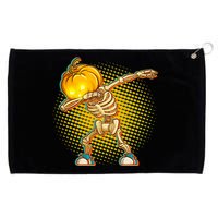 Dabbing Pumpkin Head Skeleton Grommeted Golf Towel